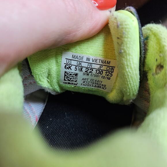 Adidas Yung 96d Multicolor Slip on Sneaker sz 6 kids - Picture 9 of 10